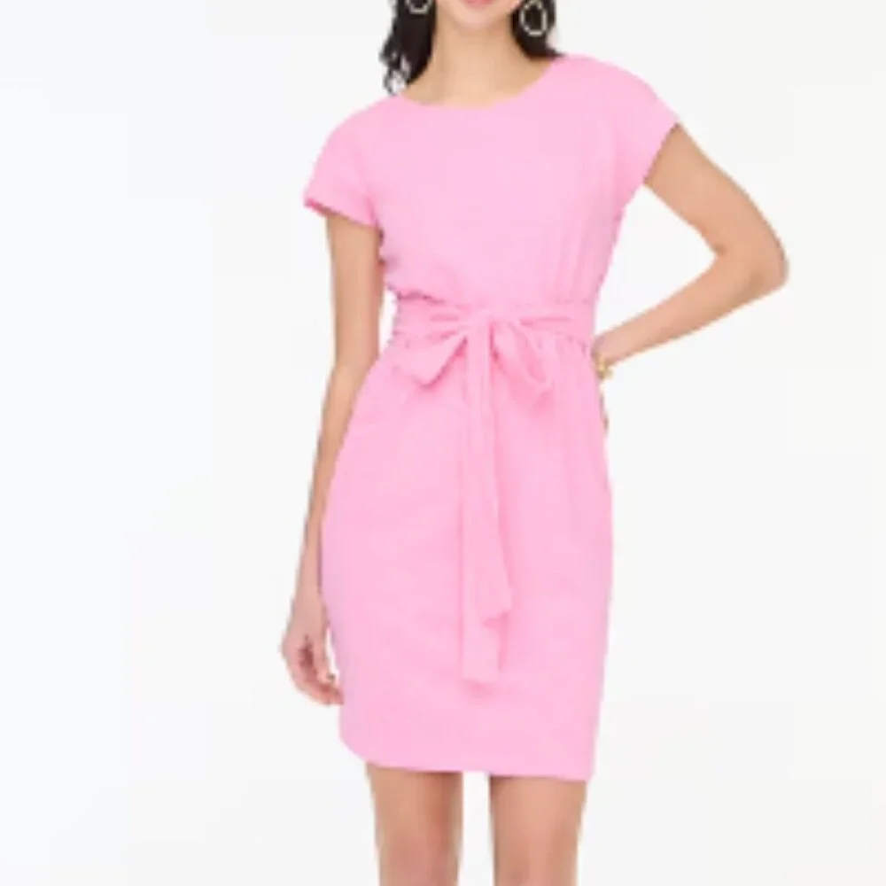 J. Crew Pink Dress with Waist Tie